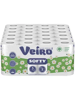 Туалетная бумага Softy 3сл. 8шт упаковка 48 рулонов. Veiro 235948729 купить за 1 171 ₽ в интернет-магазине Wildberries