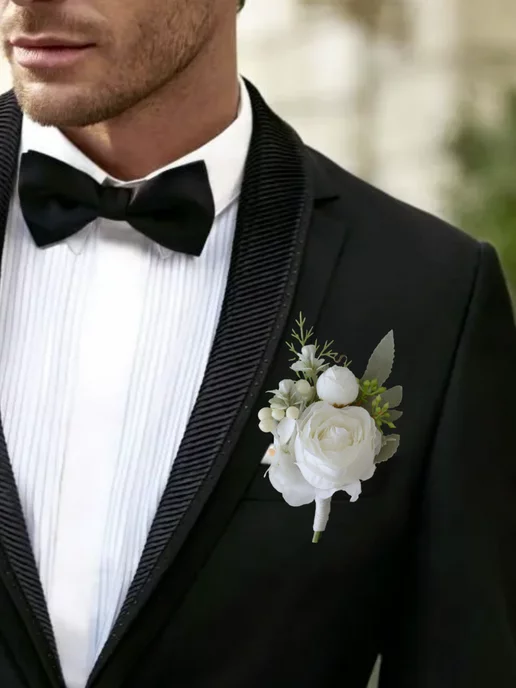 Lutik wedding Бутоньерка для жениха, бутоньерка для свидетелей, вариант, фото 6