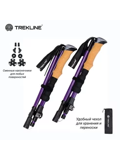 Складные палки для скандинавской ходьбы и треккинга TREKLINE 235961262 купить за 2 815 ₽ в интернет-магазине Wildberries