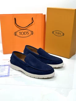 Лоферы мужские туфли из натуральной замши Tod's