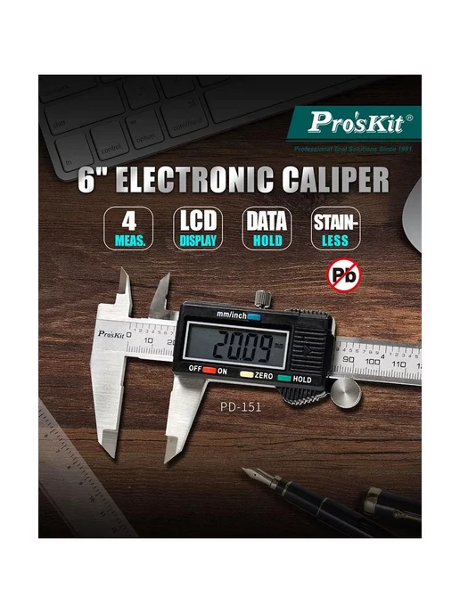 Pro'sKit Штангенциркуль ProsKit PD-151, вариант, фото 3