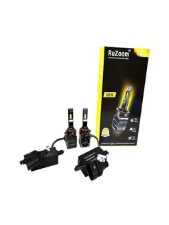 Светодиодные лампы, RuZoom LED 60W DG001 HB3(9005)! 236043666 купить за 3 219 ₽ в интернет-магазине Wildberries