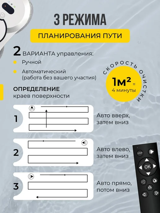 NEW ALFA HOME Робот мойщик окон, пылесос для мытья окон, стеклоочиститель, вариант, фото 5