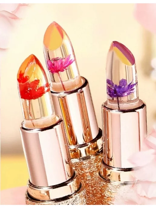 TF COSMETICS Помада для губ увлажняющая с цветком, розовый, фото 7