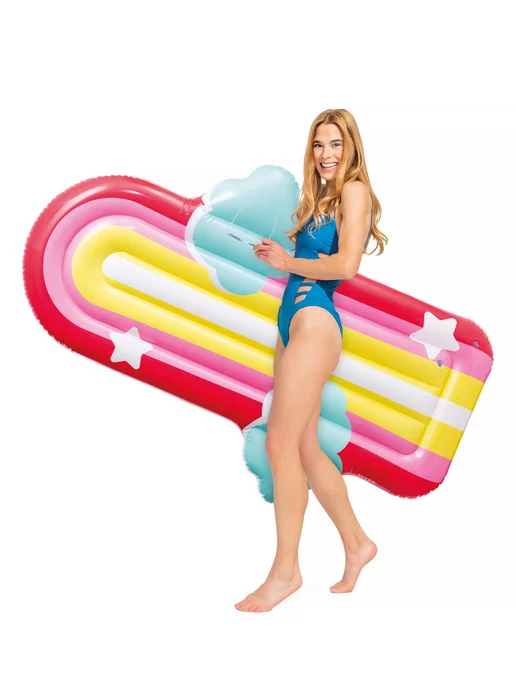 INTEX SALE% Надувной матрас INTEX с подушкой, красный, фото 2
