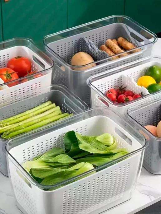 контейнер с овощами и фруктами чистая еда