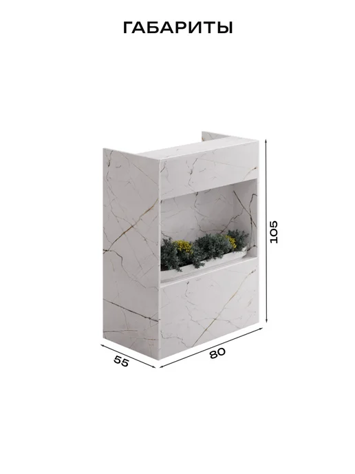 Re-seption Стойка ресепшн, Мини Ботаника, 80х105х55, 80x105x55, фото 4