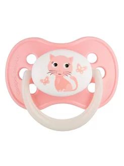 Соска-пустышка Латекс Animals 6-18мес розовый - 1 шт
