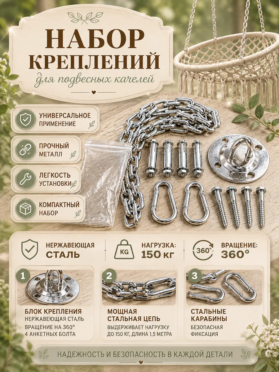 Крепление для качелей подвесное кресло