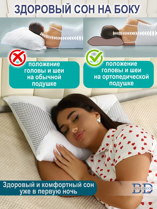Butadecor Подушка 60x40 ортопедическая, 60x40, фото 4
