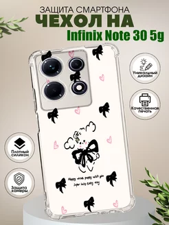 Чехол на Infinix Note 30 5g с принтом бантики