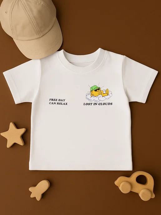 Mami-kids Футболка для новорожденных мальчиков, белый, фото 2