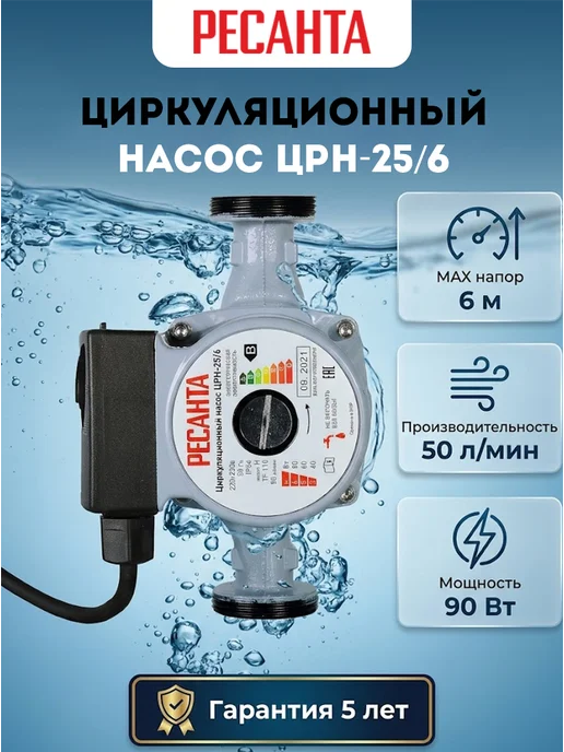 Насос циркуляционный для отопления ЦРН-25/6