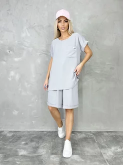 Костюм летний с шортами сингапур KANI women`s wear 236234887 купить за 1 527 ₽ в интернет-магазине Wildberries