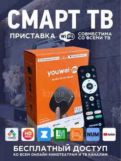 Смарт ТВ приставка Android 10 TV Box 4K