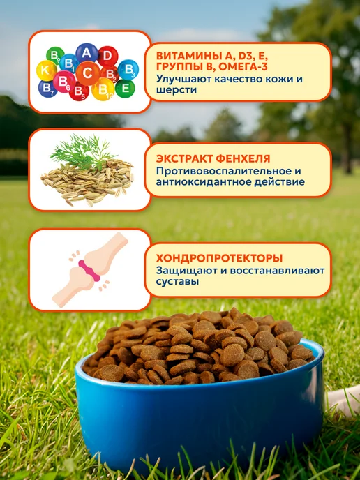 Сухой корм PET’S BRUNCH для собак, мелкие, курица, 1 кг, фото 4
