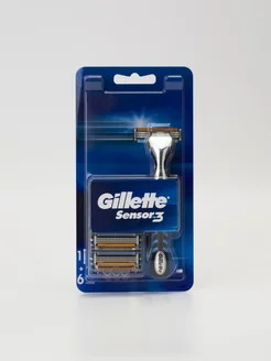 Станок для бритья мужской Sensor3 станок+6 кассет Gillette 236281983 купить за 852 ₽ в интернет-магазине Wildberries