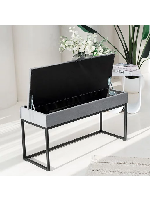 STEEL MEBEL design Банкетка в прихожую для обуви с ящиком, вариант, фото 2