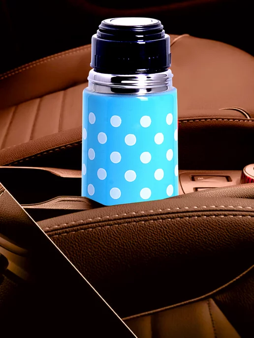 Термос для чая из нержавейки в горошек 0,5 - фото 10