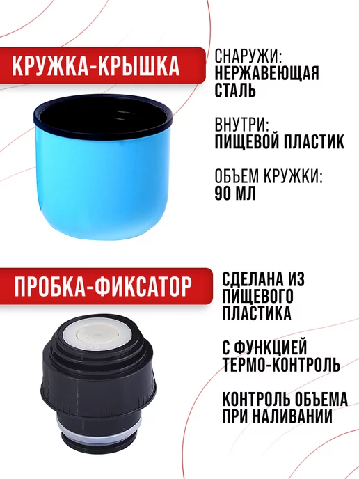 Термос для чая из нержавейки в горошек 0,5 - фото 3