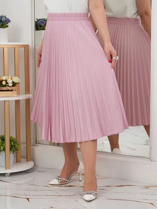 ARIANA dress Плиссированная юбка миди, розовый, фото 5