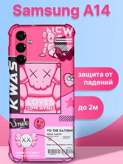 Чехол на Samsung A14 с принтом Kaws