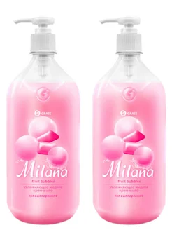 Крем-мыло жидкое увлажняющее Milana fruit bubbles 2 шт