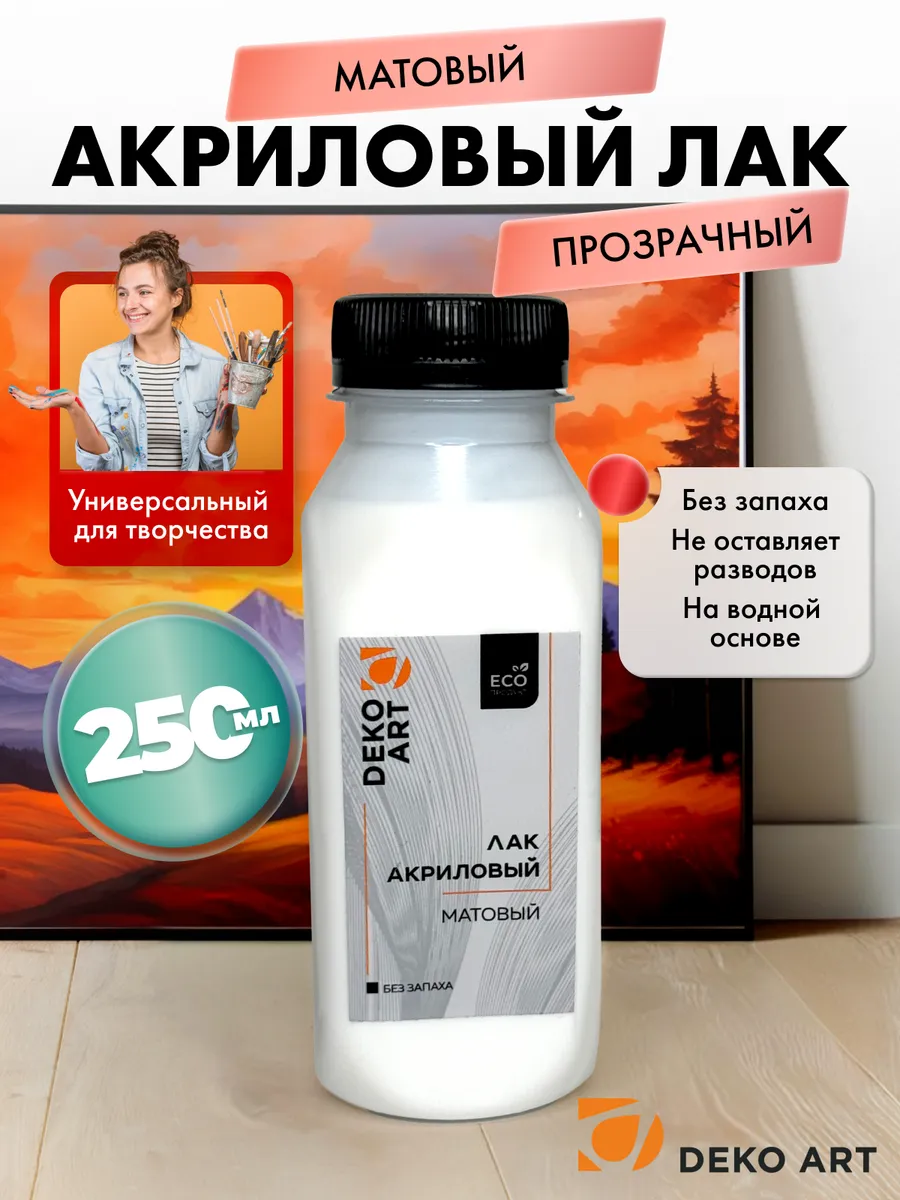 Лак акриловый матовый для...