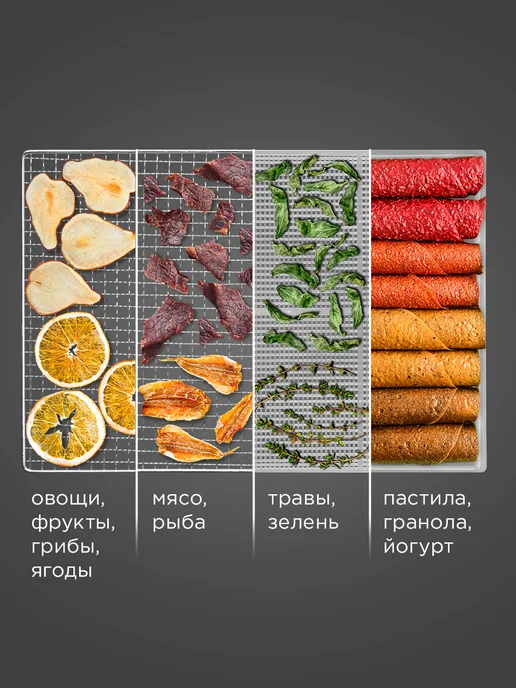 REDMOND Сушилка электрическая для овощей и фруктов, 6 уровней, 25 л, 25 л, фото 2