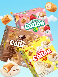 Бисквитные рулеты Collon с хрустящим печеньем ассорти Glico 236501307 купить за 501 ₽ в интернет-магазине Wildberries