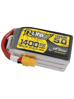 Аккумулятор R-Line V5.0 22.2V 1400mAh 150C 6S LiPo XT60 Tattu 236549134 купить за 3 534 ₽ в интернет-магазине Wildberries