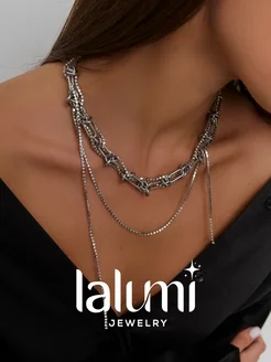 Многослойное колье чокер гранж цепь LALUMI jewelry 236549336 купить за 996 ₽ в интернет-магазине Wildberries