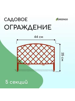 Декоративное ограждение 35x220 см терракотовое