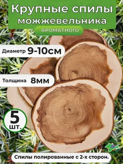 Спилы можжевельника полированные 9-10см