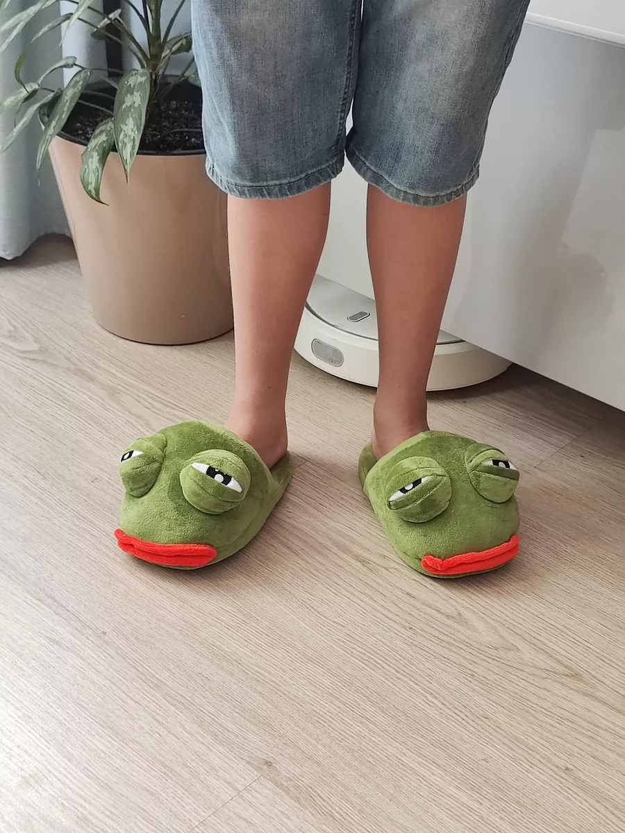 тапки лягушка пепе