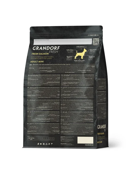 Сухой корм Grandorf fresh Филе Бататом для собак, мелкие, лосось, 1 кг, фото 3