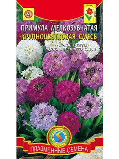 *Примула мелкозубчатая крупноцветковая смесь ПЛАЗМАС 236779488 купить за 118 ₽ в интернет-магазине Wildberries