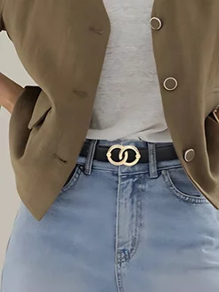 Ремень тонкий для платья рубашки и джинс Beautiful detail 236824257 купить за 346 ₽ в интернет-магазине Wildberries