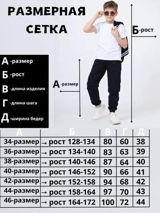 Iconicshop Джинсы для мальчика широкие на резинке, вариант, фото 2