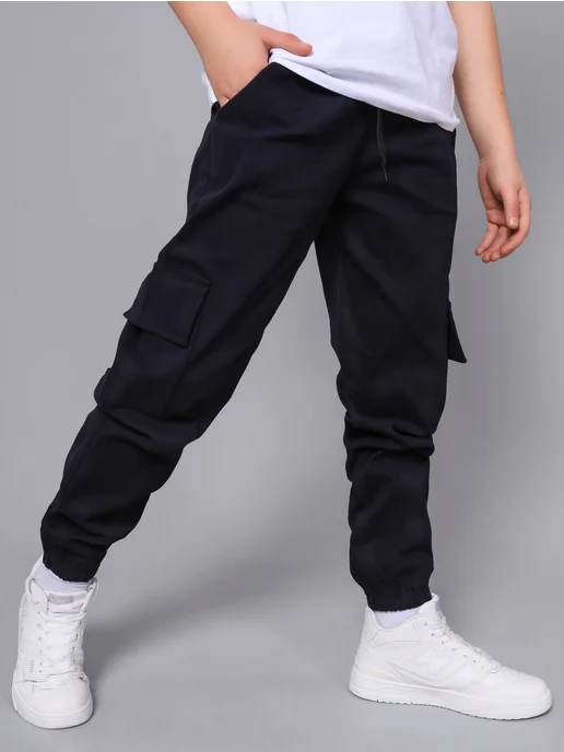 Iconicshop Джинсы для мальчика широкие на резинке, вариант, фото 6