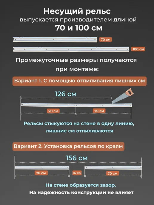 Титан-GS Гардеробная система хранения на 156 см, титан, фото 5