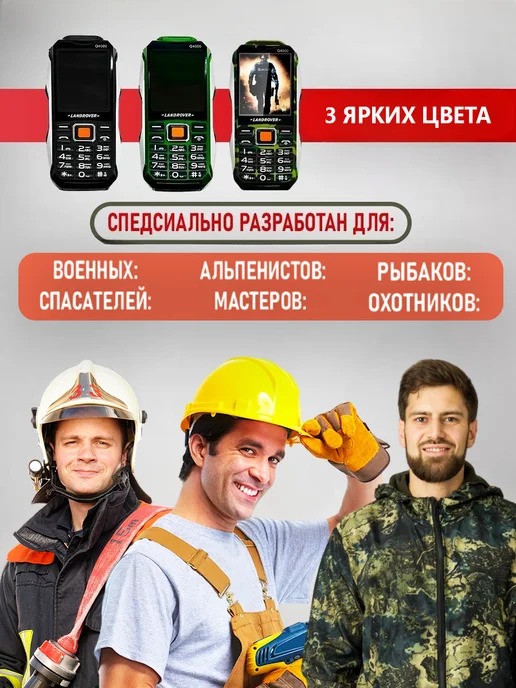 Телефон кнопочный для пожилых и детей, зеленый, фото 6