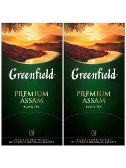 Чай черный Premium Assam 25пак 2шт GREENFIELD 236962955 купить за 222 ₽ в интернет-магазине Wildberries