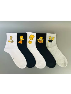 Носки 5 пар средняя резинка Симпсоны Fashion Socks 237064376 купить за 895 ₽ в интернет-магазине Wildberries