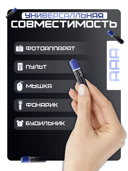 OFO Аккумуляторы ААA 1.2V 1100 NI-MH (4шт), 4 шт, фото 2