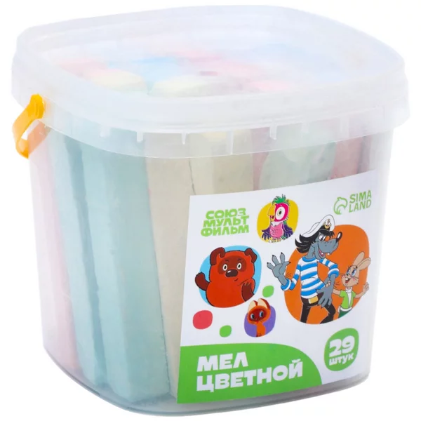 Набор цветных мелков 10 цветов 29 штук