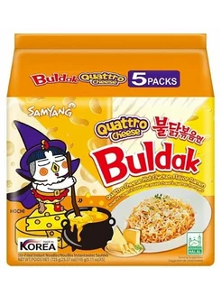 Лапша быстрого приготовления Buldak Quattro Cheese