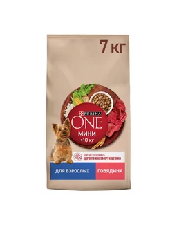 Сухой корм,для собак мелких пород с говядиной и рисом 7кг Purina ONE 237107670 купить за 1 950 ₽ в интернет-магазине Wildberries