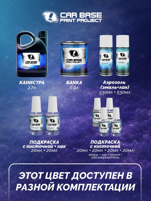 CAR BASE PAINT PROJECT TATA 010 SUPER WHITE обезжириватель, грунт, база, лак 80 мл, 80 мл, фото 6