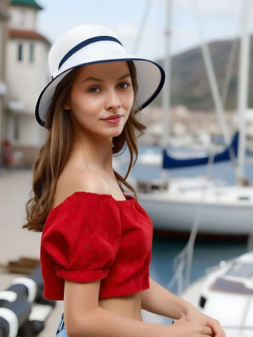 Ledinyu Женская шляпа белая, белый, фото 2